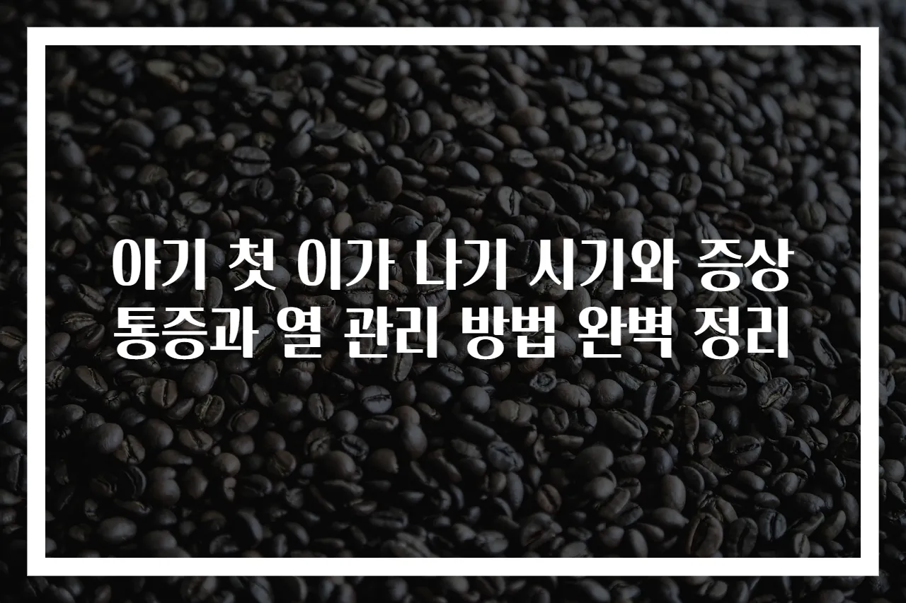 아기 첫 이가 나기 시기와 증상 통증과 열 관리 방법 완벽 정리