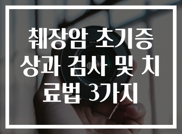 췌장암 초기증상과 검사 및 치료법 3가지